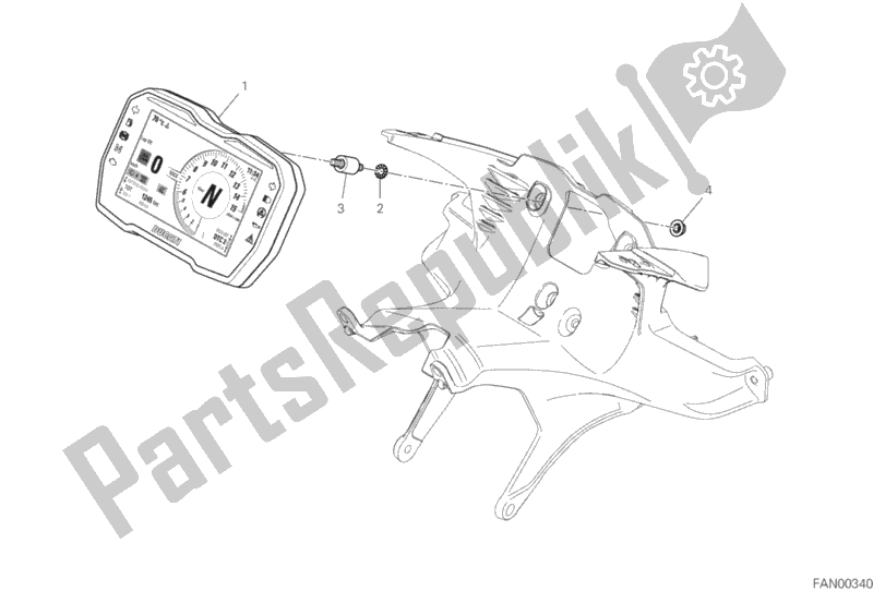 Todas as partes de Painel De Instrumentos do Ducati Superbike Superleggera V4 998 2020